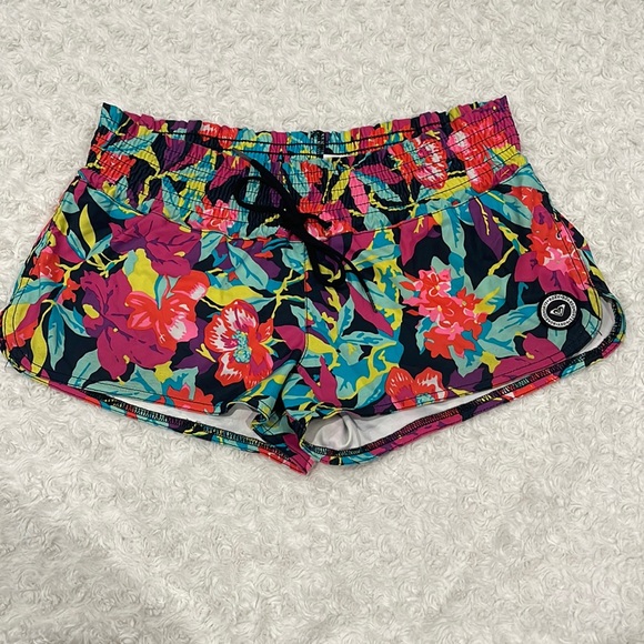 Roxy Other - ROXY BOARD SHORTS MULTI COLORED FLORAL PRINT WITH RELAXED THICK WAISTBAND SIZE S